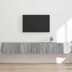 Meuble TV mural 2 pcs Gris Sonoma 98 x 31 x 29,5 cm 614552614552