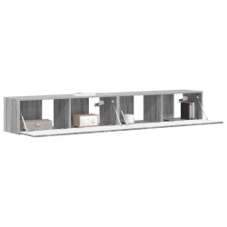 Meuble TV mural 2 pcs Gris Sonoma 98 x 31 x 29,5 cm 614552614552
