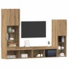Meuble TV 4 pcs chêne artisanal Bois d'ingénierie 614553614553