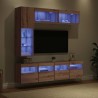 Meuble TV 7 pcs Chêne artisanal Bois d'ingénierie 614554614554