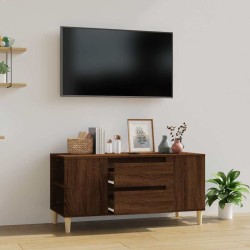 Meuble TV Chêne marron 102x44,5x50 cm Bois d'ingénierie 614556614556