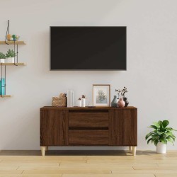 Meuble TV Chêne marron 102x44,5x50 cm Bois d'ingénierie 614556614556