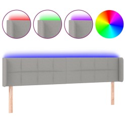 Tête de lit à LED Gris clair 203x16x78/88 cm Tissu 614558614558