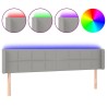 Tête de lit à LED Gris clair 203x16x78/88 cm Tissu 614558614558