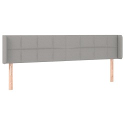 Tête de lit à LED Gris clair 203x16x78/88 cm Tissu 614558614558