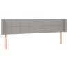 Tête de lit à LED Gris clair 203x16x78/88 cm Tissu 614558614558