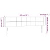 Tête de lit à LED Gris clair 203x16x78/88 cm Tissu 614558614558