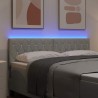 Tête de lit LED avec bandes LED Gris clair 144 cm Velours 614559614559