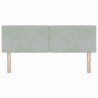 Tête de lit LED avec bandes LED Gris clair 144 cm Velours 614559614559