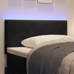 Tête de lit LED avec bandes LED Noir 80 cm Velours 614560614560