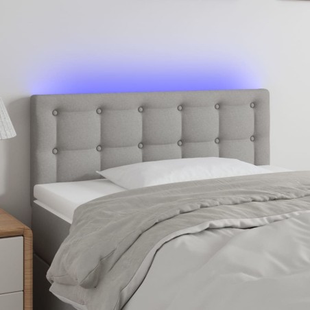Tête de lit à LED Gris clair 90x5x78/88 cm Tissu 614562614562