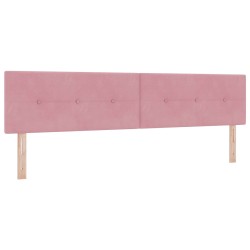 Tête de lit LED avec bandes LED Rose 200 cm Velours 614563614563