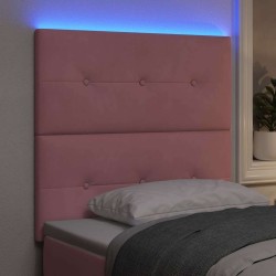 Tête de lit LED avec bandes LED Rose 100 cm Velours 614564614564
