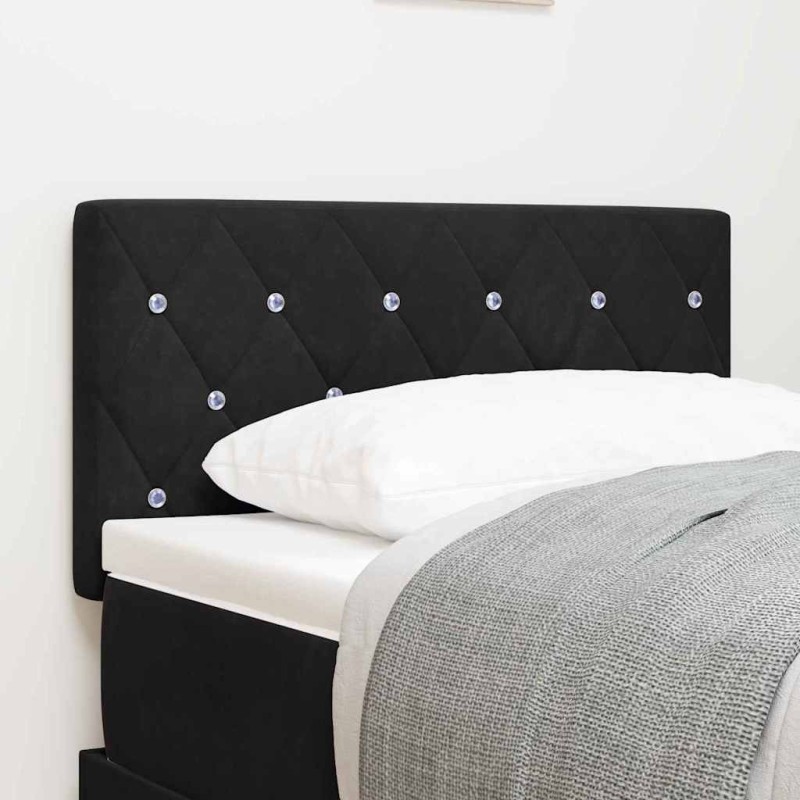 Tête de lit LED avec bandes LED Noir 80 cm Velours 614565614565