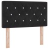 Tête de lit LED avec bandes LED Noir 80 cm Velours 614565614565