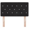 Tête de lit LED avec bandes LED Noir 80 cm Velours 614565614565
