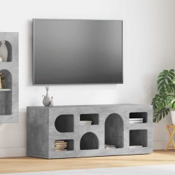 Meuble TV ELST 100 x 35 x 40 cm Gris béton Bois d'ingénierie 614567614567