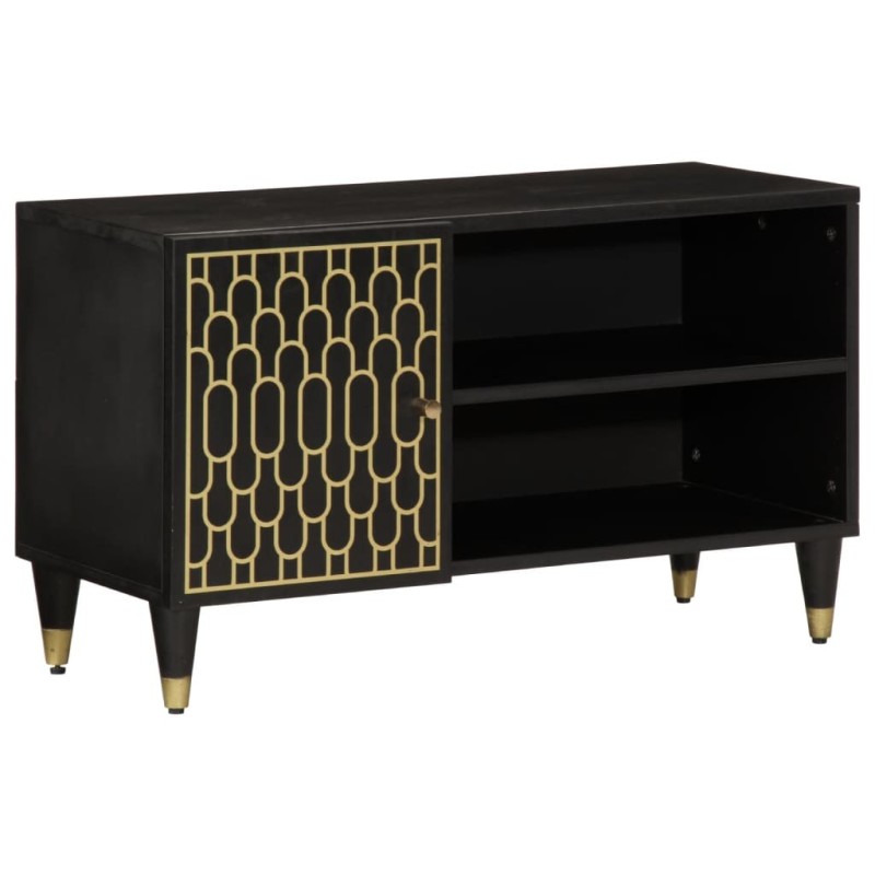 Meuble TV 80x31,5x46 cm bois massif de manguier 614572614572