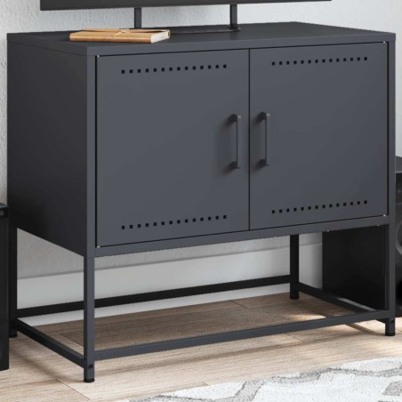 Meuble TV anthracite 68,5x39x60,5 cm acier 614575614575