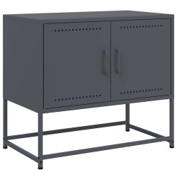 Meuble TV anthracite 68,5x39x60,5 cm acier 614575614575