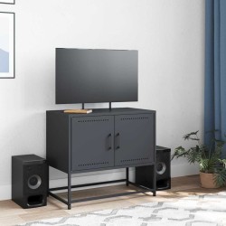 Meuble TV anthracite 68,5x39x60,5 cm acier 614575614575