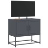 Meuble TV anthracite 68,5x39x60,5 cm acier 614575614575