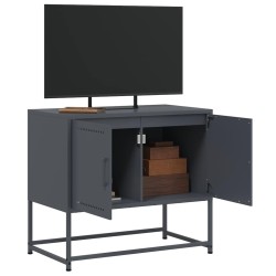 Meuble TV anthracite 68,5x39x60,5 cm acier 614575614575