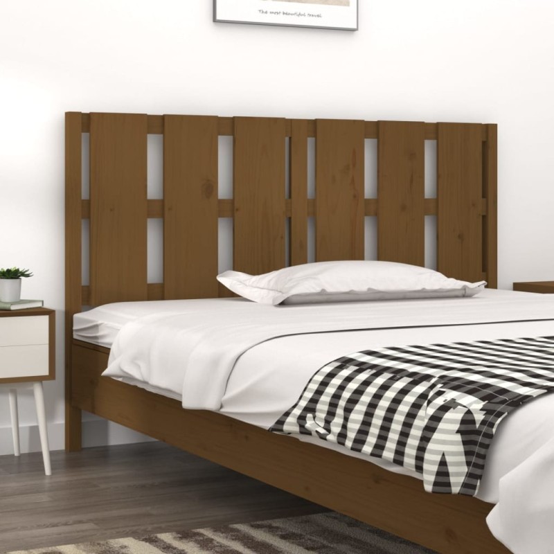 Tête de lit Marron miel 155,5x4x100 cm Bois massif de pin 614582614582