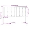 Tête de lit Marron miel 155,5x4x100 cm Bois massif de pin 614582614582