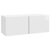 Meuble TV mural Montage mural Blanc brillant 78,5 x 31 x 30 cm 614584614584