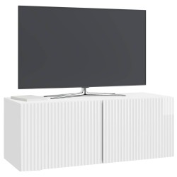 Meuble TV mural Montage mural Blanc brillant 78,5 x 31 x 30 cm 614584614584