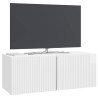Meuble TV mural Montage mural Blanc brillant 78,5 x 31 x 30 cm 614584614584