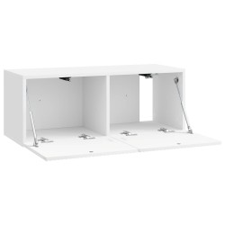 Meuble TV mural Montage mural Blanc brillant 78,5 x 31 x 30 cm 614584614584