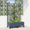 Bac de jardin avec treillis et roues Gris Bleu PP 614592614592