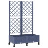 Bac de jardin avec treillis et roues Gris Bleu PP 614592614592