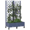 Bac de jardin avec treillis et roues Gris Bleu PP 614592614592