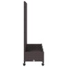 Bac de jardin avec treillis et roues Marron 120 x 40 x 131,5 cm 614593614593