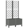 Bac de jardin avec treillis et roues Gris clair PP 614594614594
