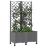 Bac de jardin avec treillis et roues Gris clair PP 614594614594