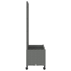 Bac de jardin avec treillis et roues Gris clair PP 614594614594