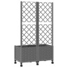 Bac de jardin avec treillis et roues Gris clair PP 614594614594