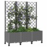 Bac de jardin avec treillis et roues Gris clair PP 614595614595
