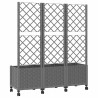 Bac de jardin avec treillis et roues Gris clair PP 614595614595