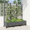Bac de jardin avec treillis et roues Gris clair PP 614596614596