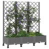 Bac de jardin avec treillis et roues Gris clair PP 614596614596