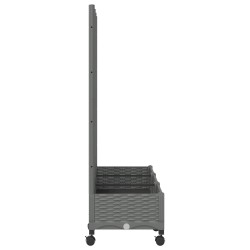 Bac de jardin avec treillis et roues Gris clair PP 614596614596
