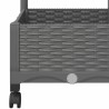 Bac de jardin avec treillis et roues Gris clair PP 614596614596