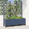 Bac de jardin avec treillis et roues Gris Bleu PP 614597614597