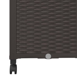 Bac de jardin avec treillis et roues Marron 80 x 40 x 146 cm PP 614598614598