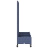 Bac de jardin avec treillis et roues Gris Bleu PP 614599614599